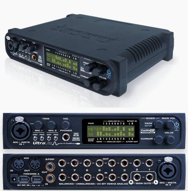 MOTU 马头 UltraLite MKII 第三代旅行者火线音频接口