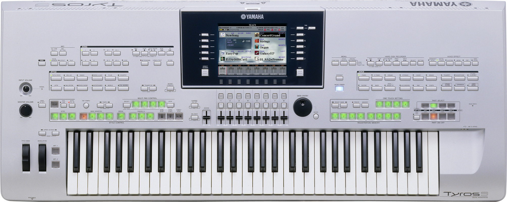 Yamaha TYROS3 单排键盘