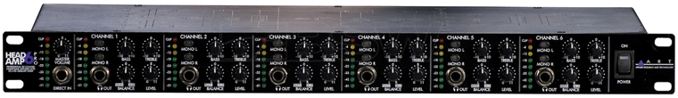 ART HEAdamP6 6通道的立体声耳机放大器