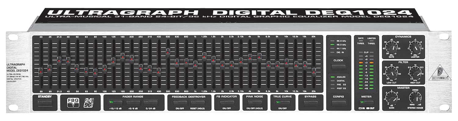 BEHRINGER 百灵达 ULTRAGRAPH DIGITAL DEQ1024 反馈抑制器