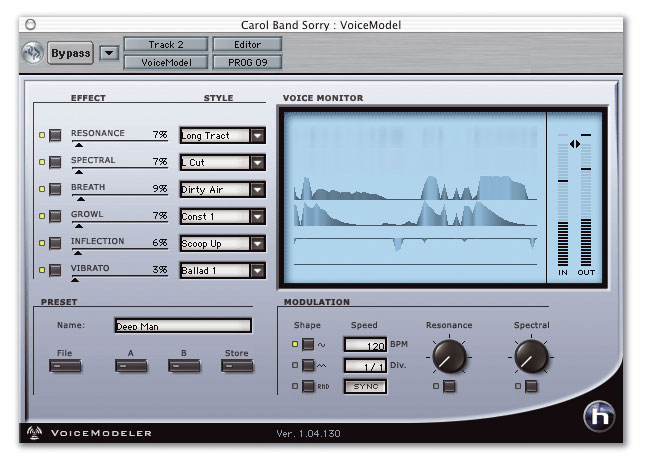 TC Electronic Voice Modeler 人声处理插件
