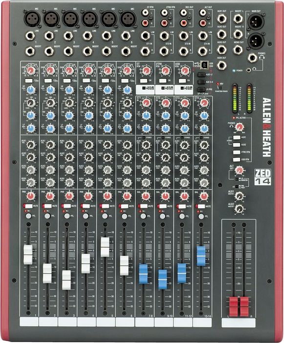Allen&Heath zed-14 专业14路USB音频调音台